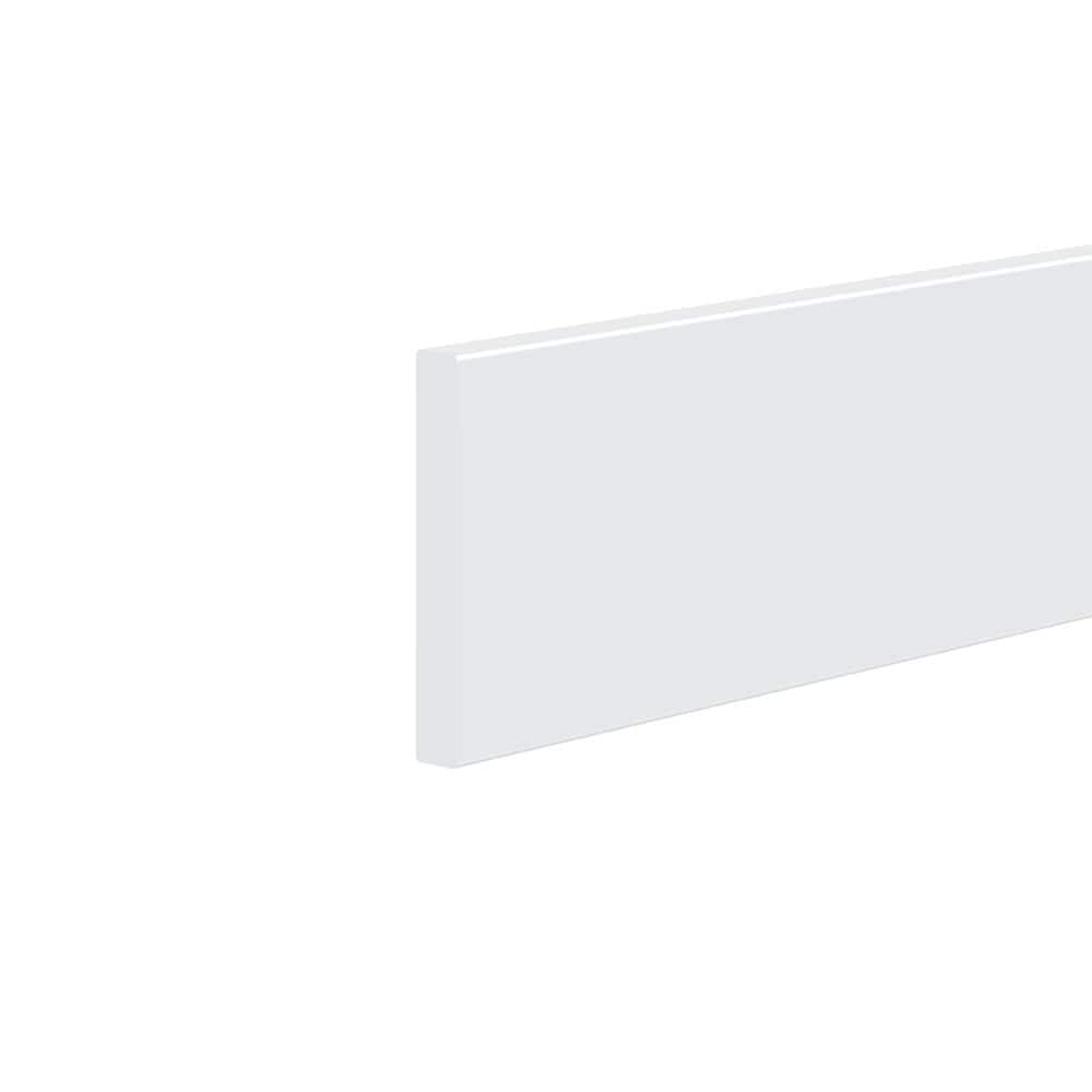 Royal Building Products Craftsman 9973 9/16 in. D x 4-1/4 in. W x 96 in. L PVC Baseboard Molding White