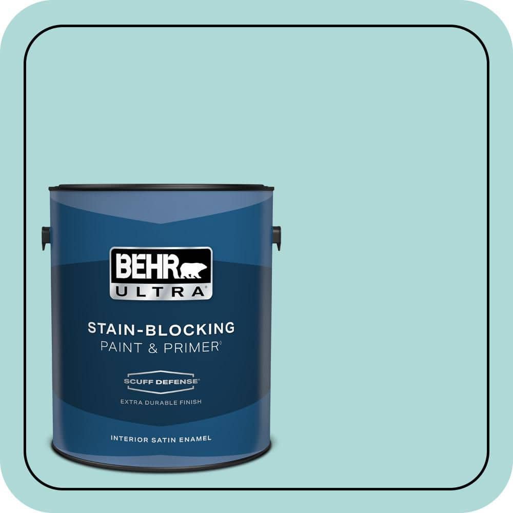 BEHR ULTRA 1 gal. #510C-3 Rivers Edge Extra Durable Satin Enamel Interior Paint & Primer