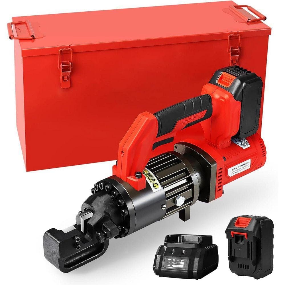 KIWDZFU Cordless Electric Hydraulic Rebar Cutter Portable Handheld Cutting Saw Space Aluminum Body Li-ion Battery Operated (1)