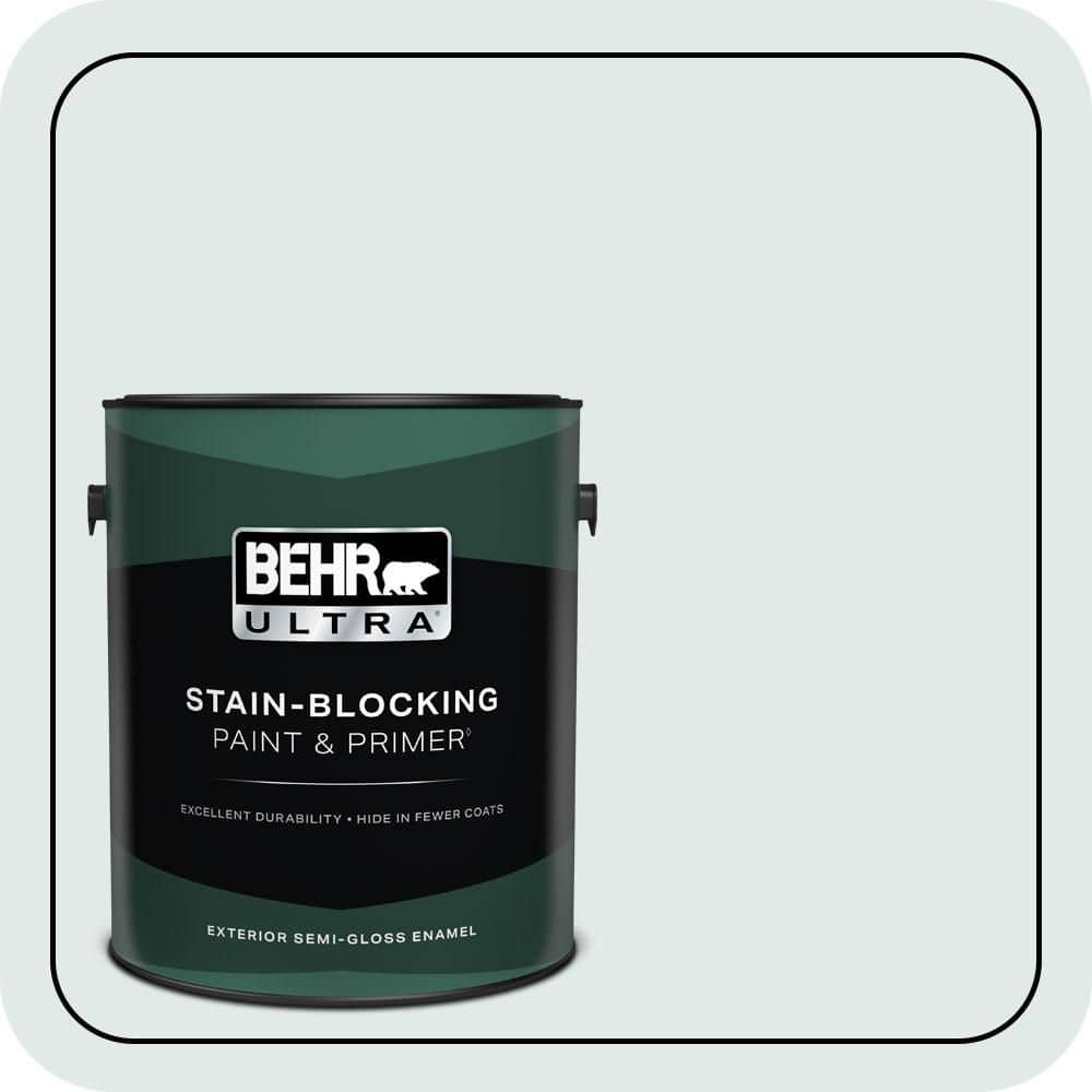 BEHR ULTRA 1 gal. #W-D-520 Clear View Semi-Gloss Enamel Exterior Paint & Primer