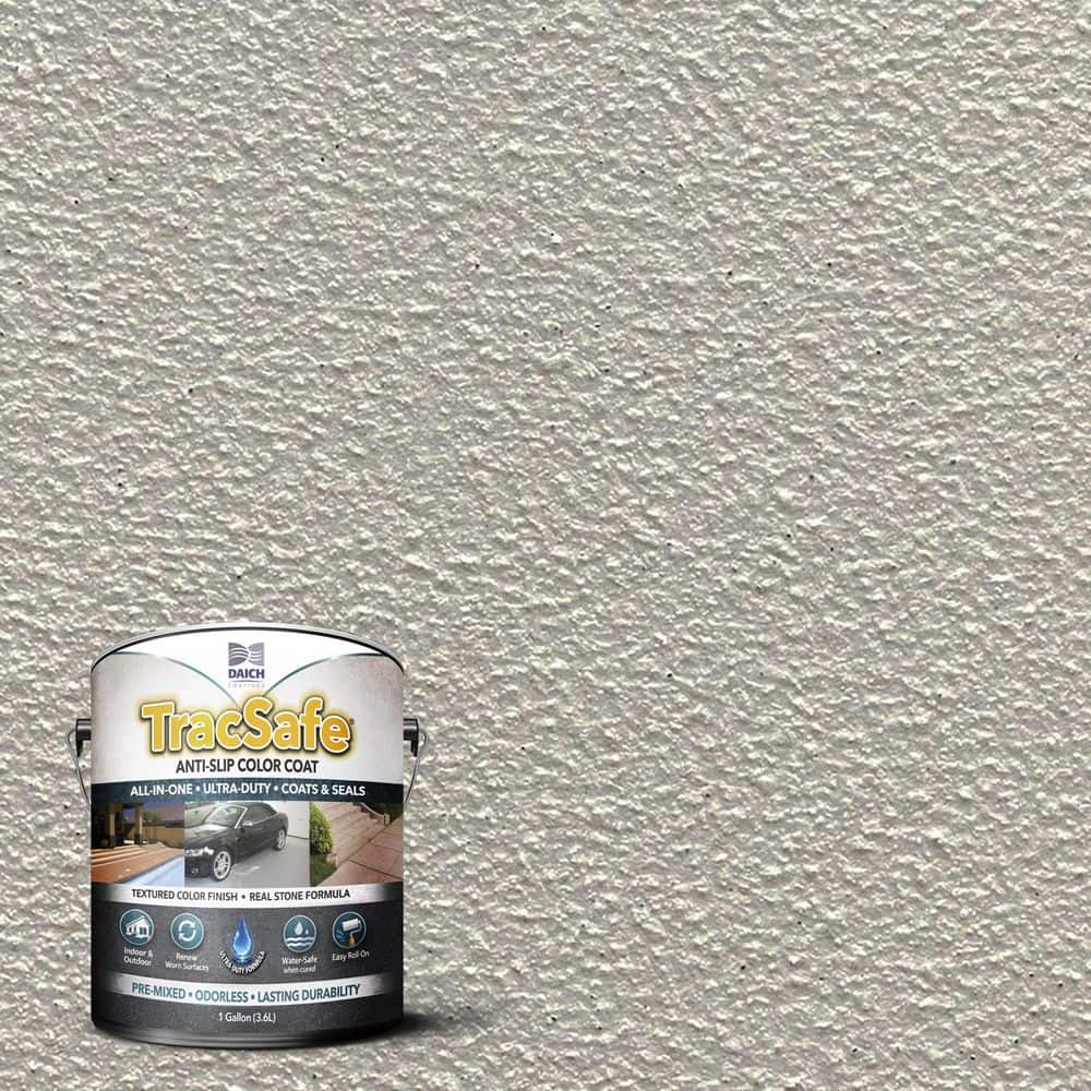 DAICH TracSafe All-In-One  1 gal. Cream Matte Anti-Slip Color Coat Interior/Exterior Concrete Porch & Floor Paint (1)