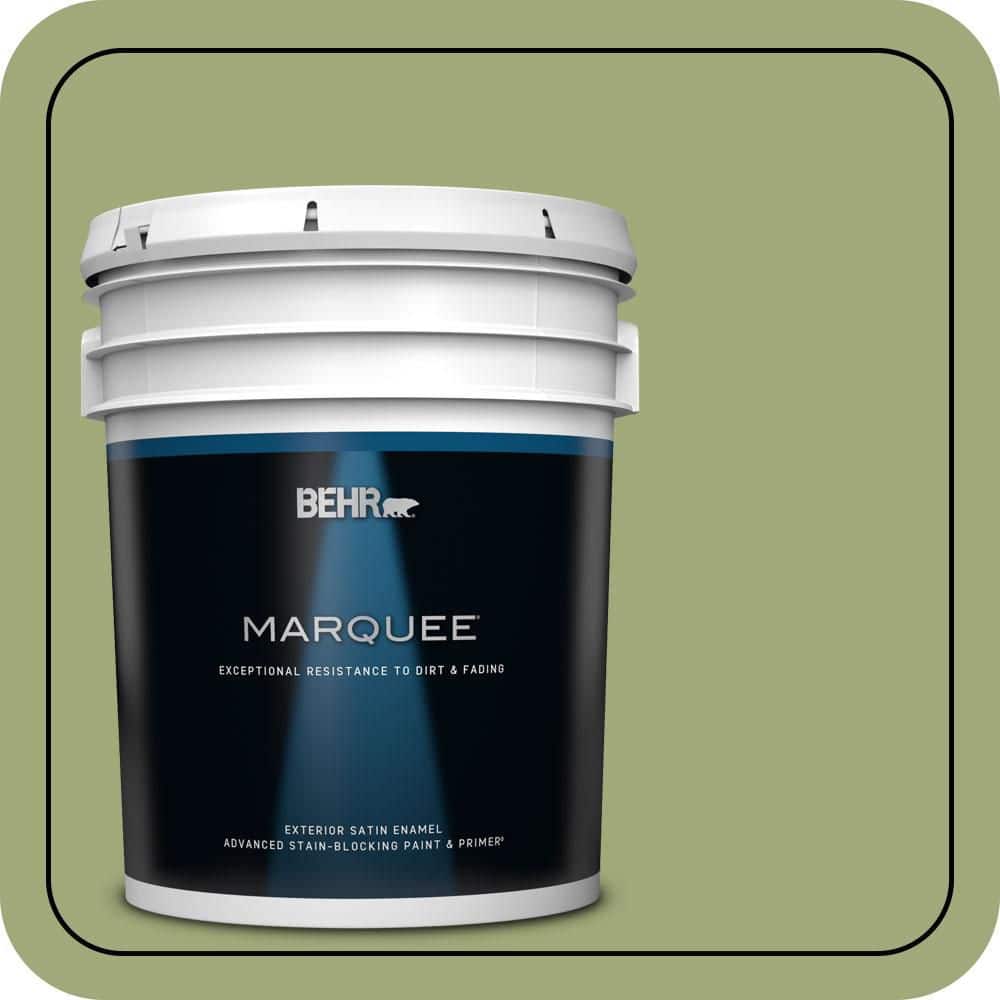 BEHR MARQUEE 5 gal. #T18-16 Nurturing Satin Enamel Exterior Paint & Primer