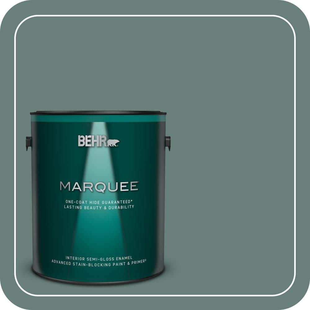 BEHR MARQUEE 1 gal. #N430-5 Aspen Valley One-Coat Hide Semi-Gloss Enamel Interior Paint & Primer