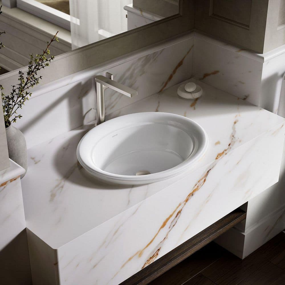 KOHLER Artifacts 21 in. x 20.94 in. Drop-In Bathroom Sink in White Vitreous China (1)