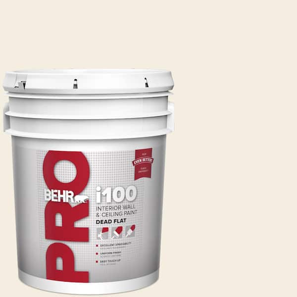 BEHR PRO 5 gal. #760C-1 Toasted Marshmallow Dead Flat Interior Paint (2)
