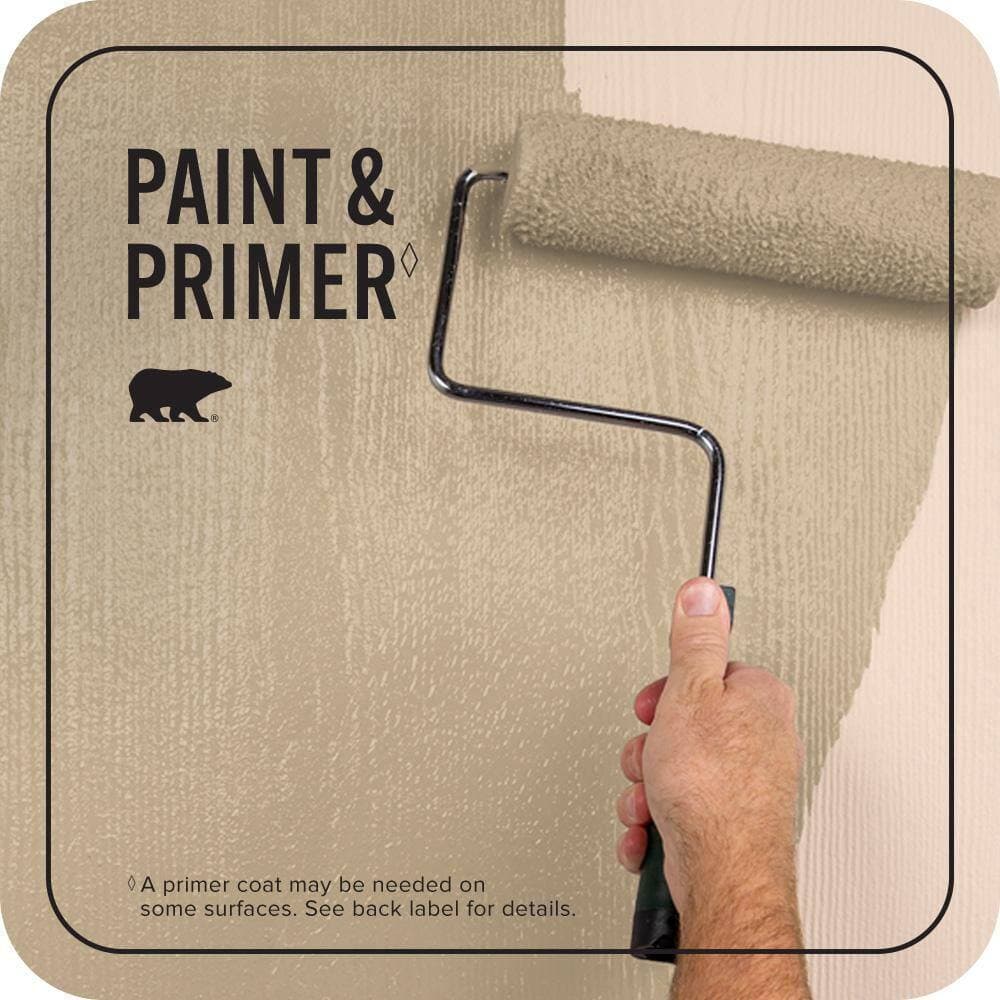 BEHR PREMIUM PLUS 1 gal. #PWL-84 Tropical Tan Semi-Gloss Enamel Exterior Paint & Primer (3)