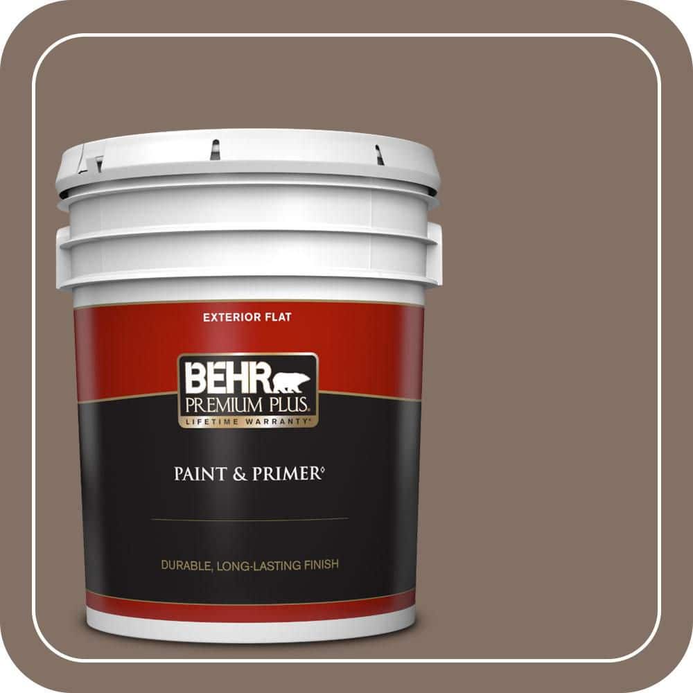BEHR PREMIUM PLUS 5 gal. #PPU5-17 Cardamom Spice Flat Exterior Paint & Primer