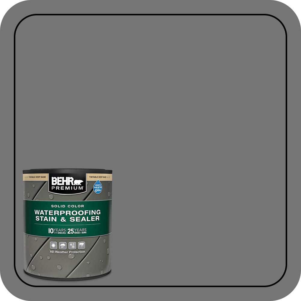 BEHR PREMIUM 1 qt. #N520-5 Iron Mountain Solid Color Waterproofing Exterior Wood Stain and Sealer (1)