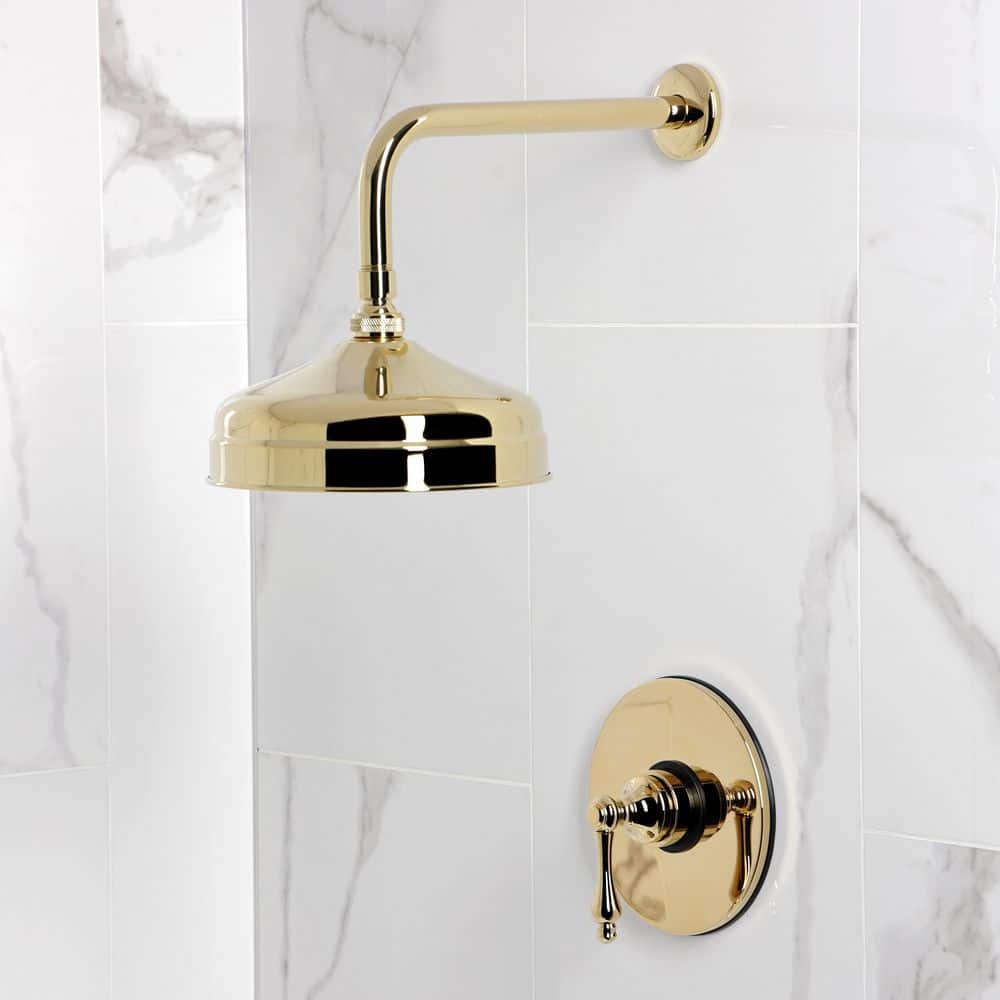 Kingston Brass Restoration 1-Handle 1-Spray Shower Faucet 1.8 GPM in Polished Brass (2)