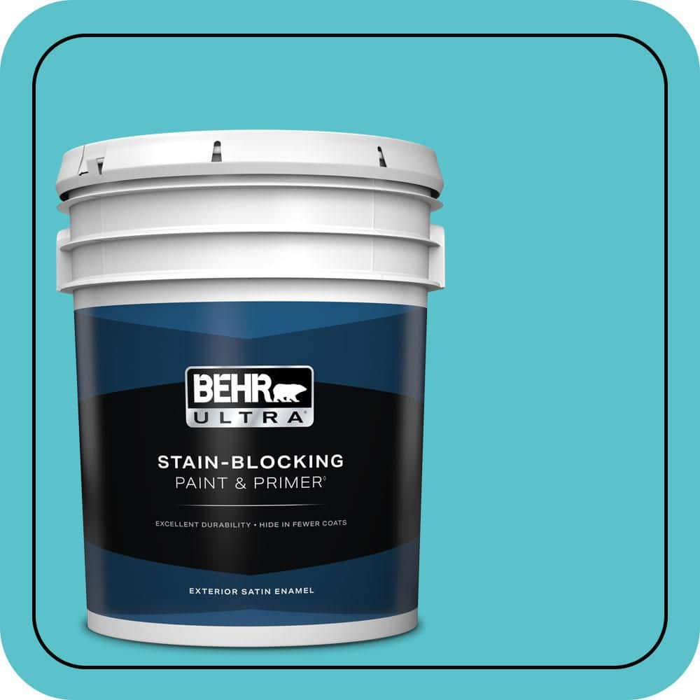 BEHR ULTRA 5 gal. #510B-5 Jamaican Sea Satin Enamel Exterior Paint & Primer