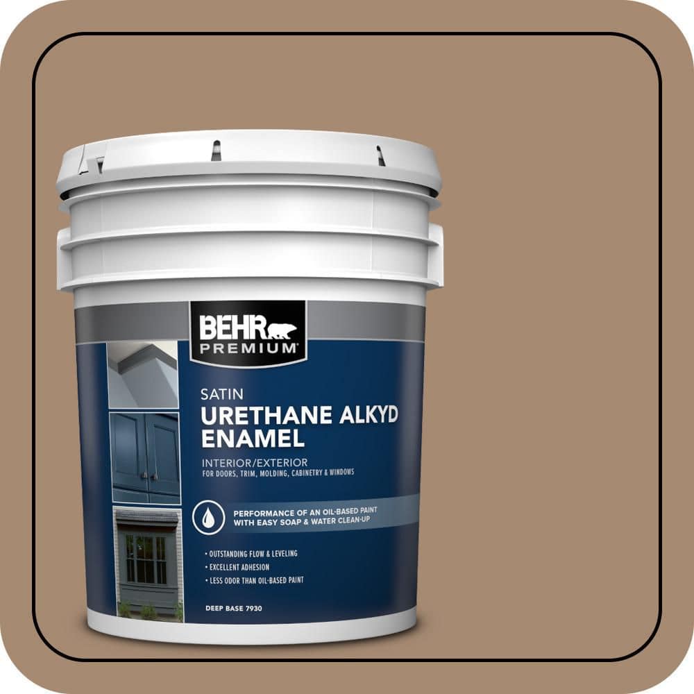 BEHR PREMIUM 5 gal. #N260-5 Distant Land Urethane Alkyd Satin Enamel Interior/Exterior Paint