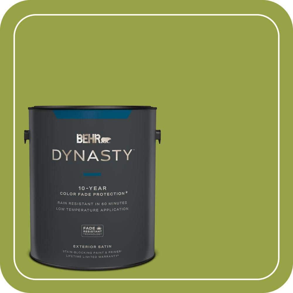 BEHR DYNASTY 1 gal. #P360-6 Fresh Apple Satin Enamel Exterior Stain-Blocking Paint & Primer