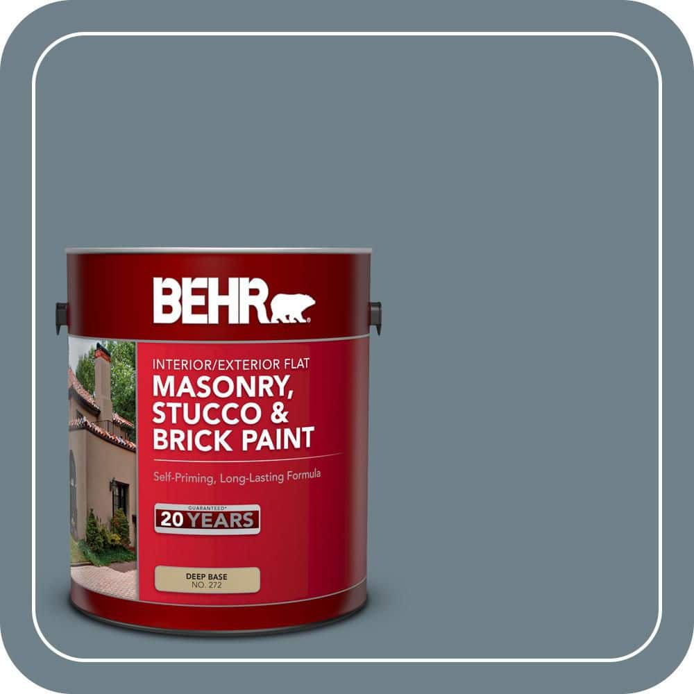 BEHR 1 gal. #PPU13-04 Atlantic Shoreline Flat Interior/Exterior Masonry, Stucco and Brick Paint (1)