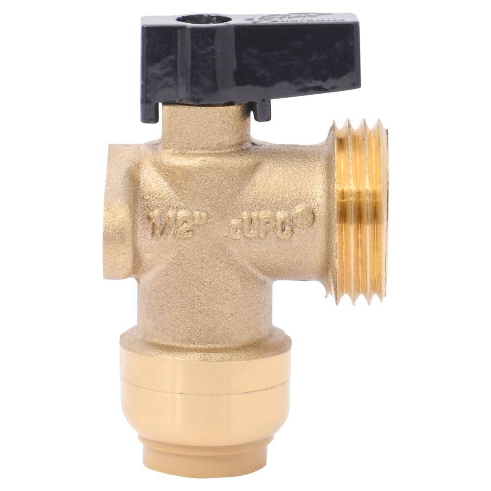 SharkBite 1/2 in. Push-to-Connect x 3/4 in. MHT Brass Washing Machine Angle Valve (3)