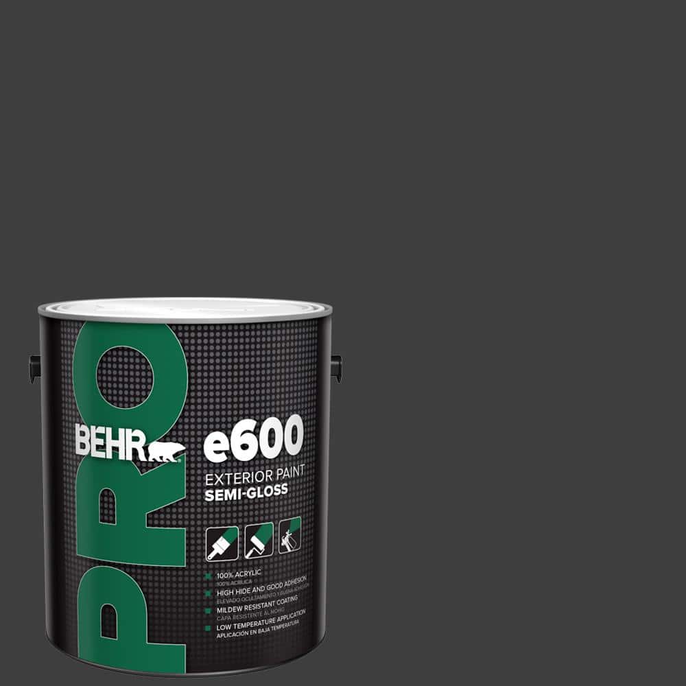 BEHR PRO 1 gal. #N520-7 Carbon Semi-Gloss Acrylic Exterior Paint