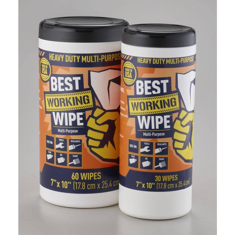 Best Working Wipe 60 1 Quart Paint Cleanup Wipes For Latex/Oil Based Paints Paint Cleanup Wipes for Multi-Surfaces Unscented (2)