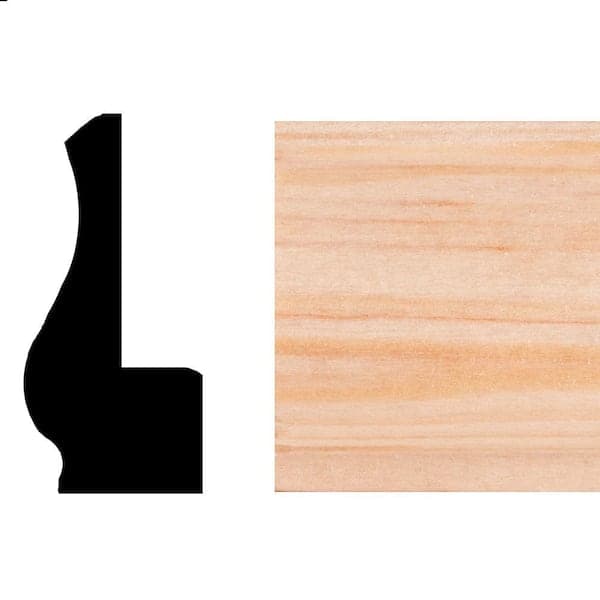 Builder's Choice WM 292 9/16 in. x 1-1/8 in. Pine Ply Cap Moulding