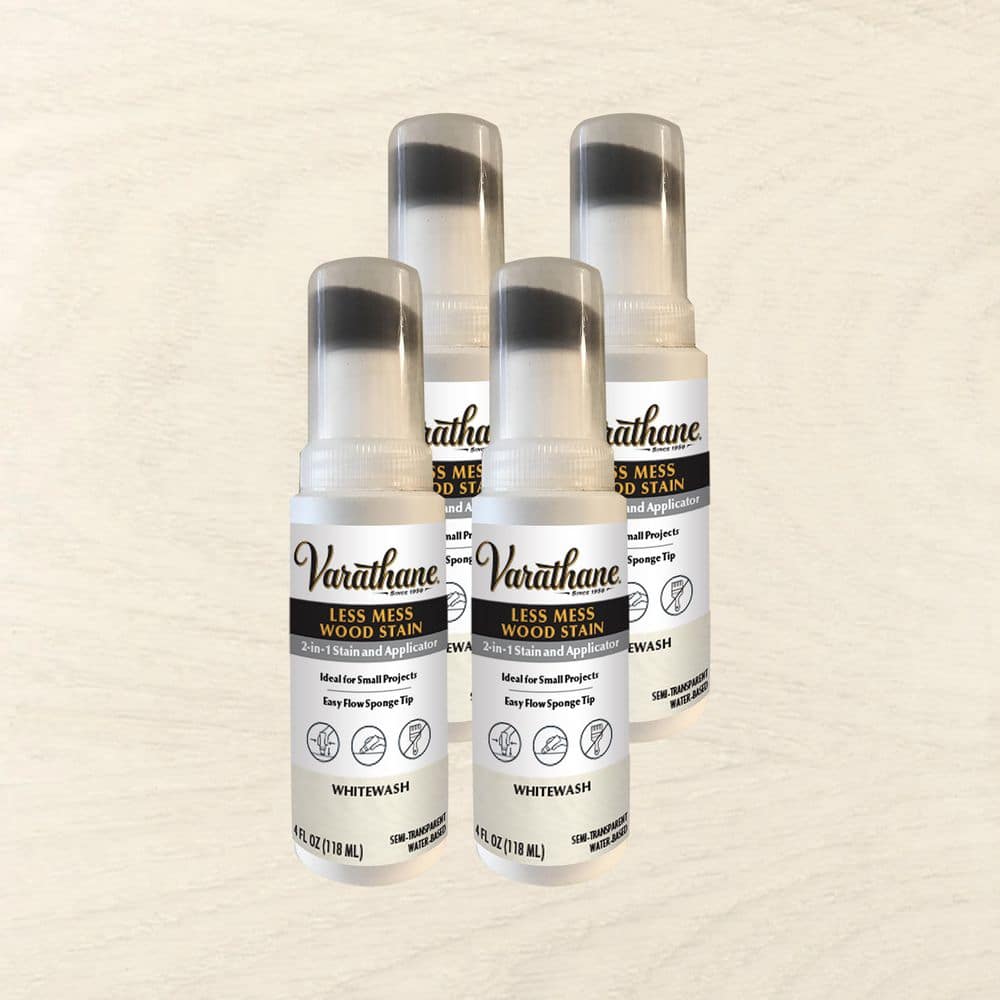 Varathane 4 Ounce Less Mess Whitewash Wood Stain and Applicator Patching and Repair Product (Case of 4)