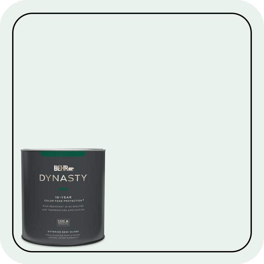 BEHR DYNASTY 1 qt. #W-B-520 Glacial Tint Semi-Gloss Exterior Stain-Blocking Paint & Primer