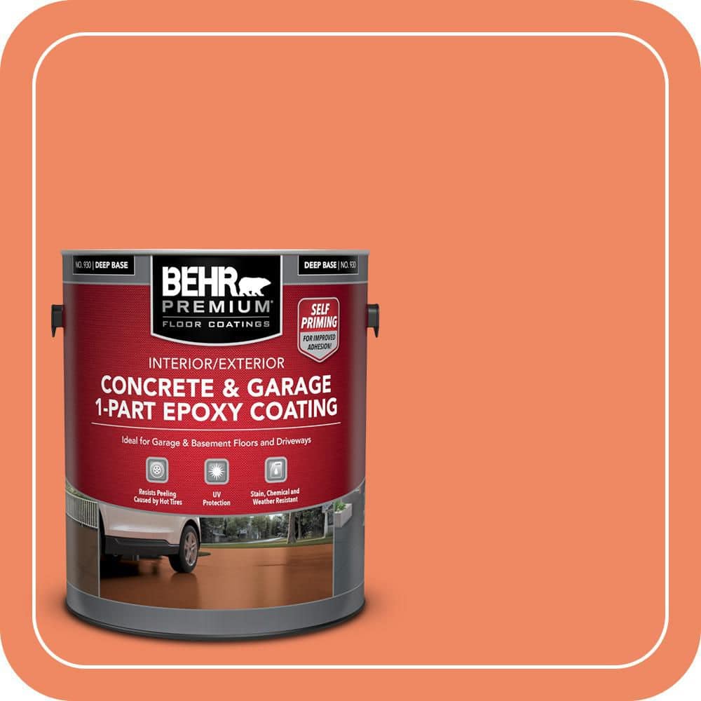 BEHR PREMIUM 1 gal. #P190-5 Orioles Self-Priming 1-Part Epoxy Satin Interior/Exterior Concrete and Garage Floor Paint (1)
