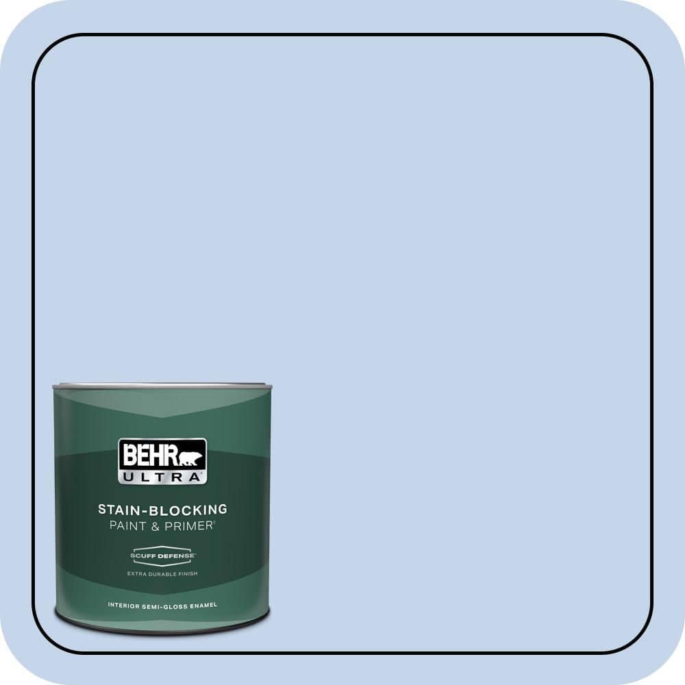 BEHR ULTRA 1 qt. #580A-3 Rain Song Extra Durable Semi-Gloss Enamel Interior Paint & Primer