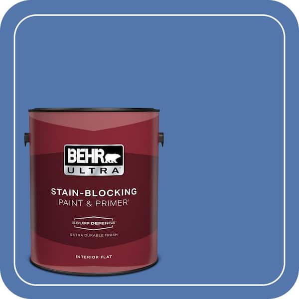 BEHR ULTRA 1 gal. #590B-6 Flying Fish Extra Durable Flat Interior Paint & Primer (2)