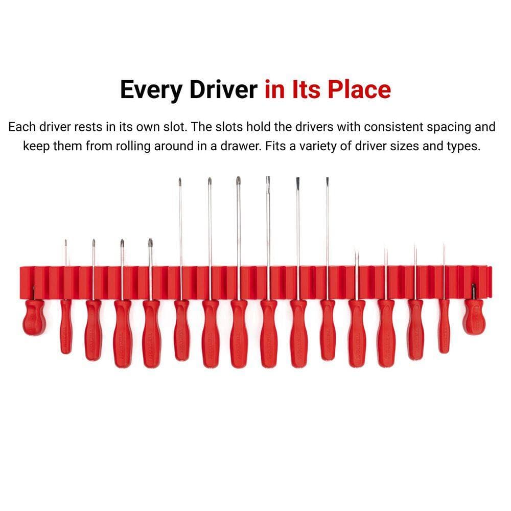 TEKTON 15-Tool Modular Driver Organizer Set (Red) (2)