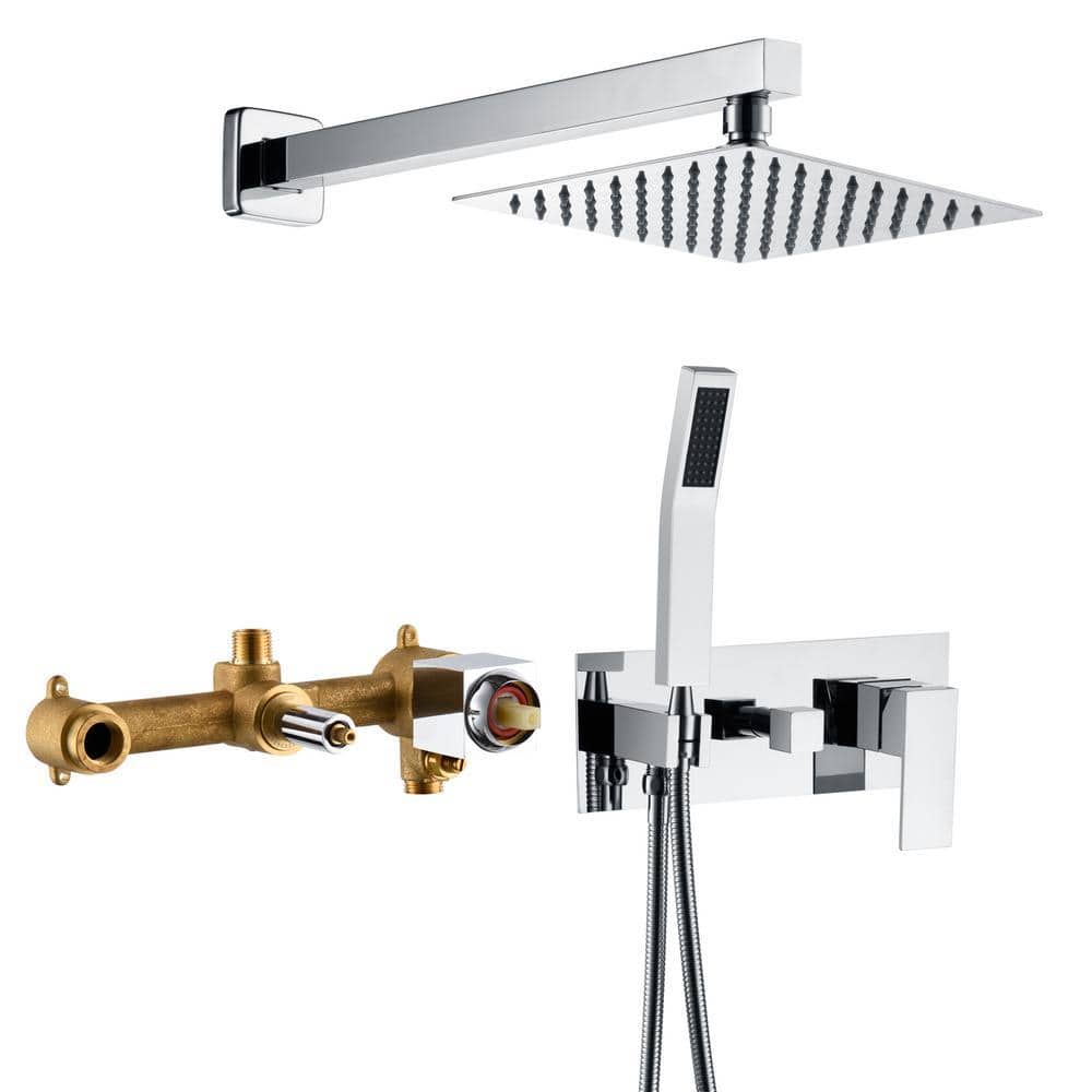 SUMERAIN Modern 1-Handle 1-Spray Shower Faucet 1.8 GPM with Pressure Balance (Valve Included)