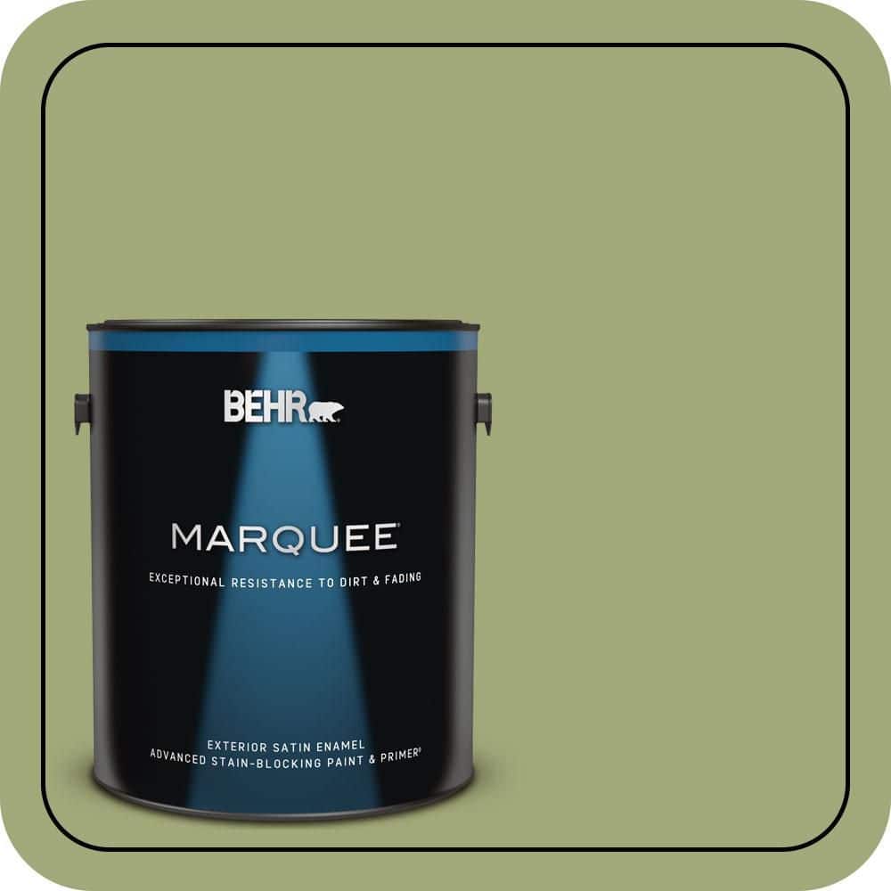 BEHR MARQUEE 1 gal. #T18-16 Nurturing Satin Enamel Exterior Paint & Primer