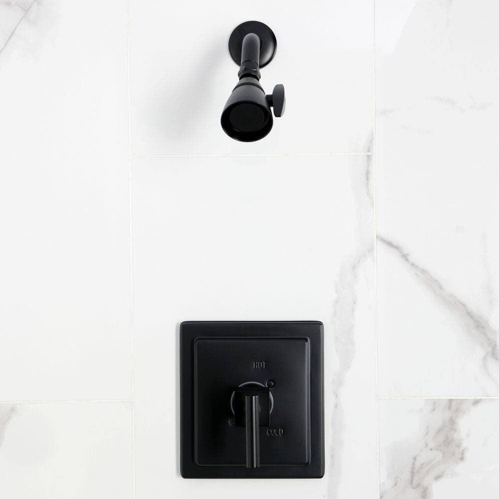 Kingston Brass Claremont 1-Handle Shower Faucet 1.8 GPM in Matte Black (2)