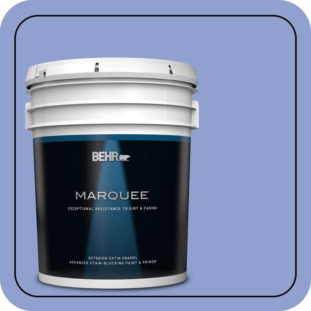 BEHR MARQUEE 5 gal. #600B-4 Pageant Song Satin Enamel Exterior Paint & Primer