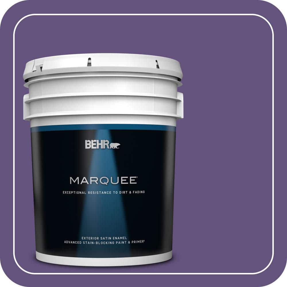 BEHR MARQUEE 5 gal. #S-G-650 Berry Syrup Satin Enamel Exterior Paint & Primer
