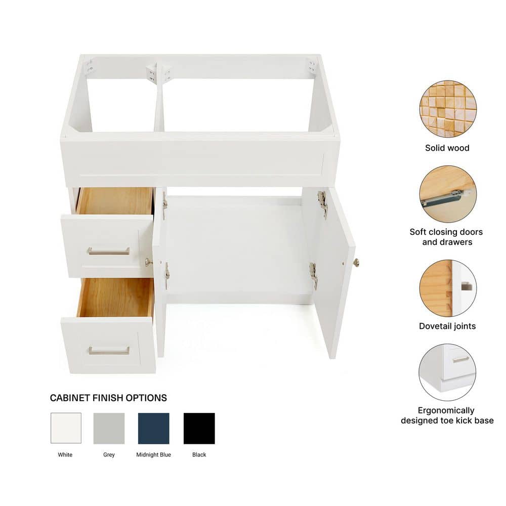 ARIEL Hamlet Freestanding Bathroom Vanity Cabinet without Top (Assembled) (3)
