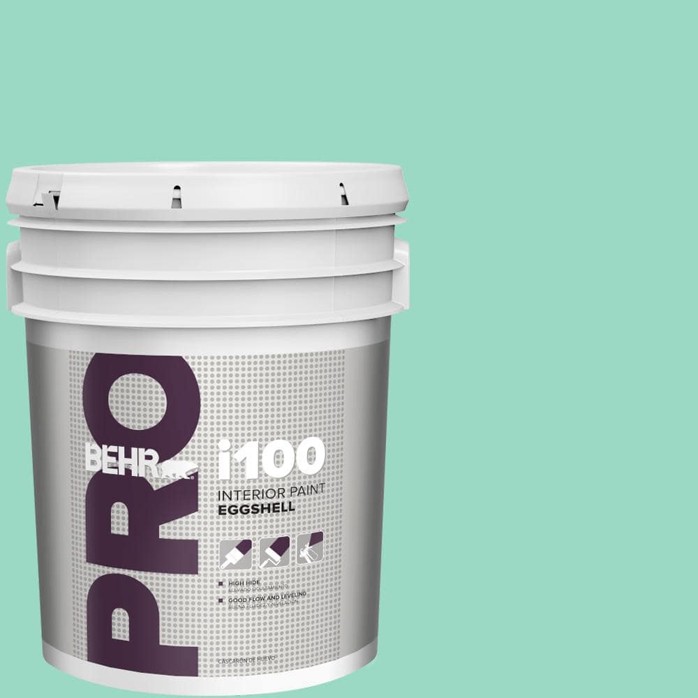 BEHR PRO 5 gal. #HDC-SP16-07 Isabellas Aqua Eggshell Interior Paint