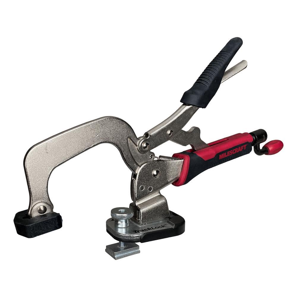 Milescraft Track Master 3 in. Bench Clamp with Universal 1/2in.-20, 13mm x 20mm, 23mm x 30mm, 30mm x 35mm T-Bolts with T-Track Base (2)