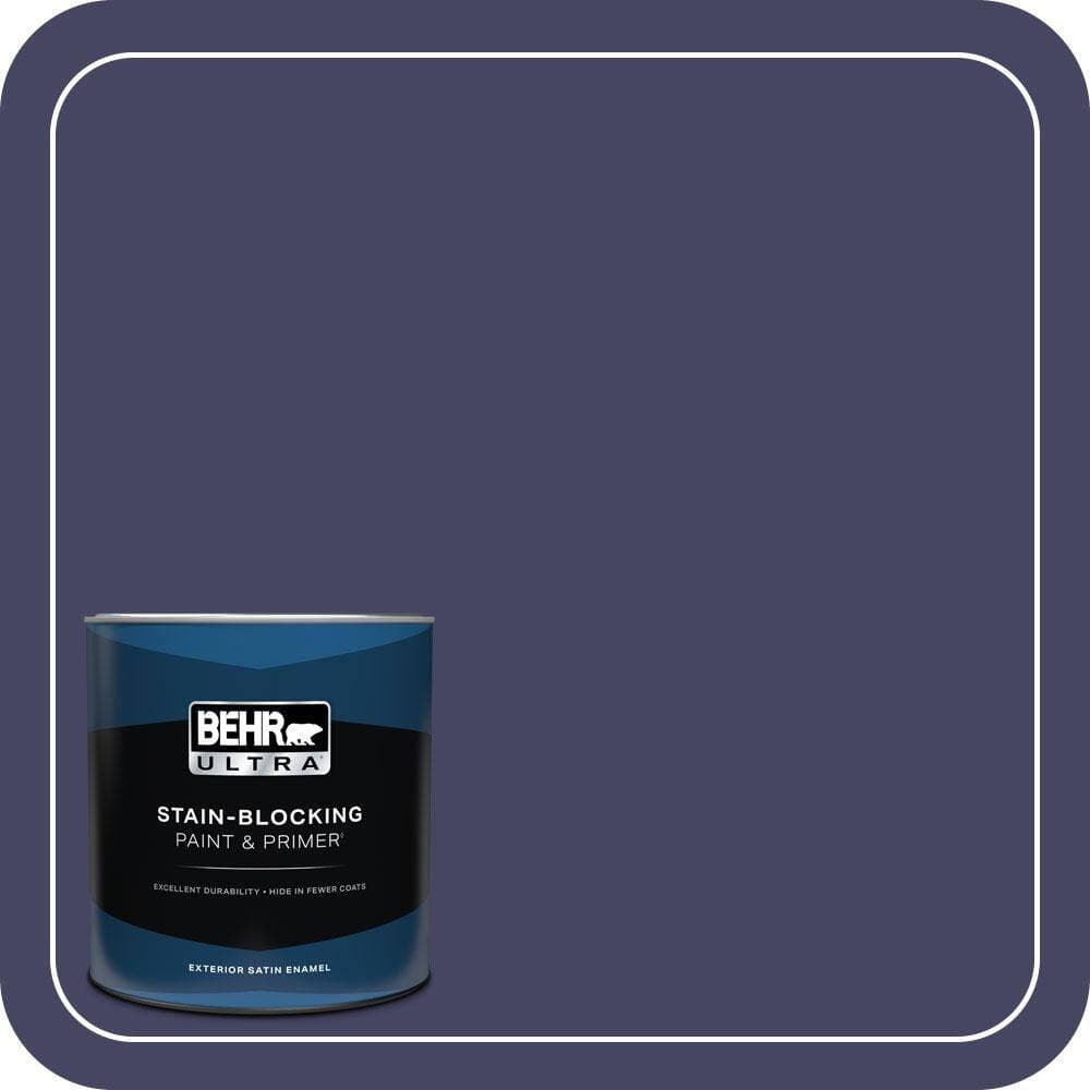 BEHR ULTRA 1 qt. #S-H-630 Lunar Eclipse Satin Enamel Exterior Paint & Primer (1)