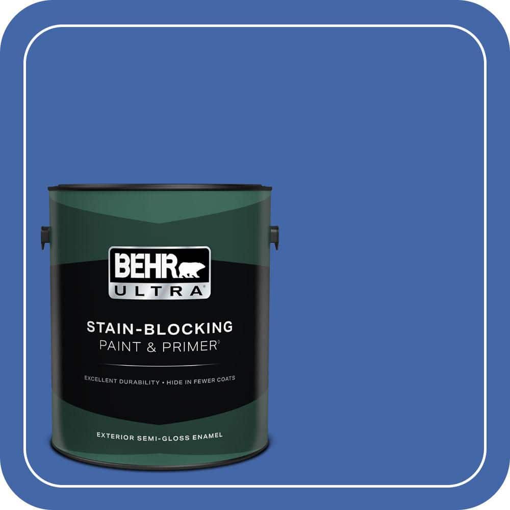 BEHR ULTRA 1 gal. #P530-6 Indigo Batik Semi-Gloss Enamel Exterior Paint & Primer