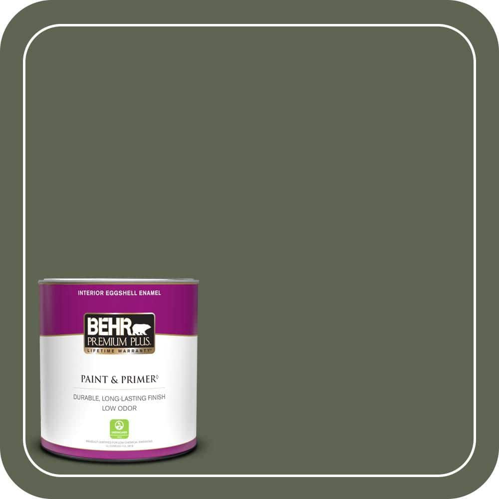 BEHR PREMIUM PLUS #N390-7 Cypress Vine Flat Interior/Exterior Paint & Primer Color Sample