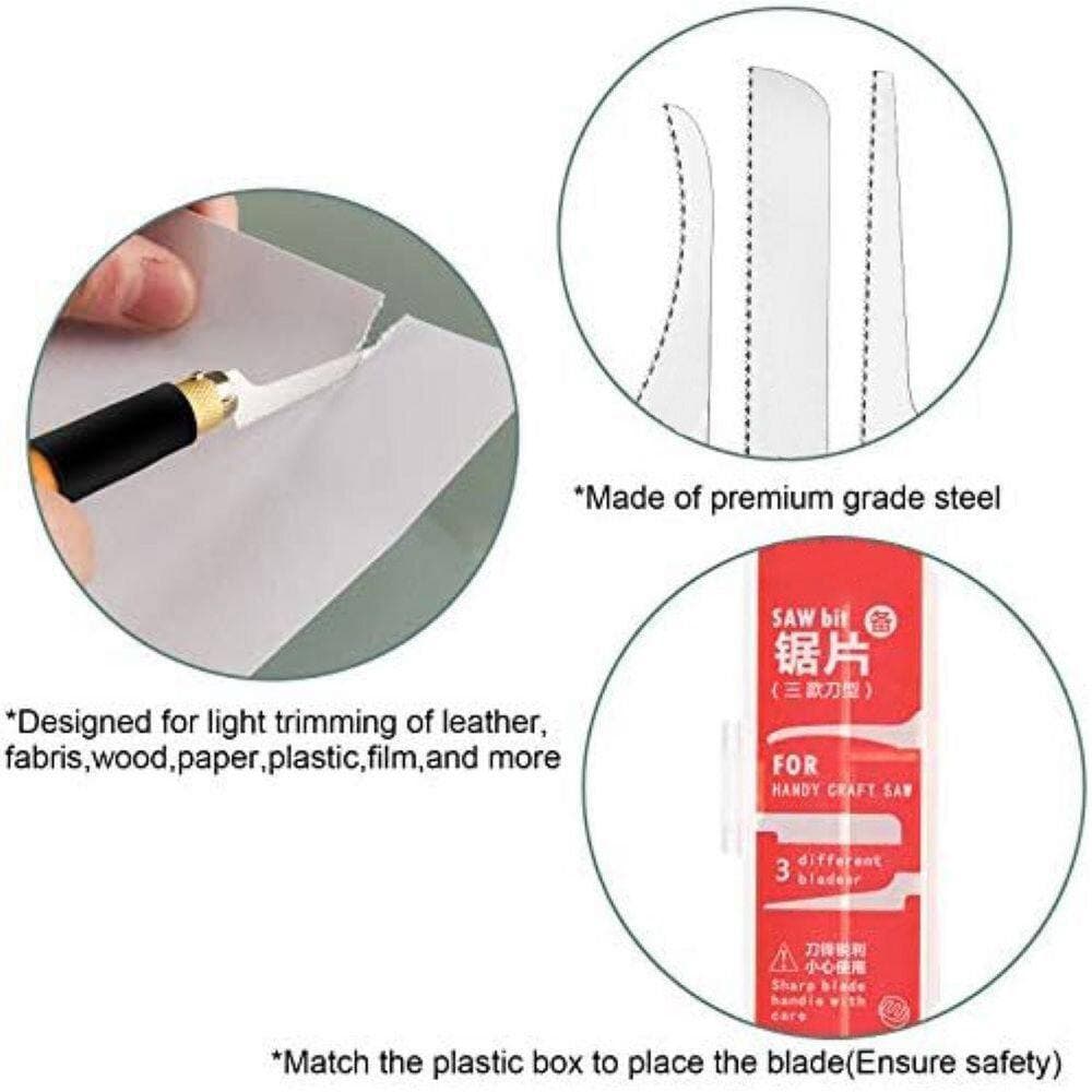 Unbranded 6 Pcs Saw Blades Replacement Micro Knife Saw Blades with Plastic Storage Box for Hand Cutting Tree Limbs and Branches (3)