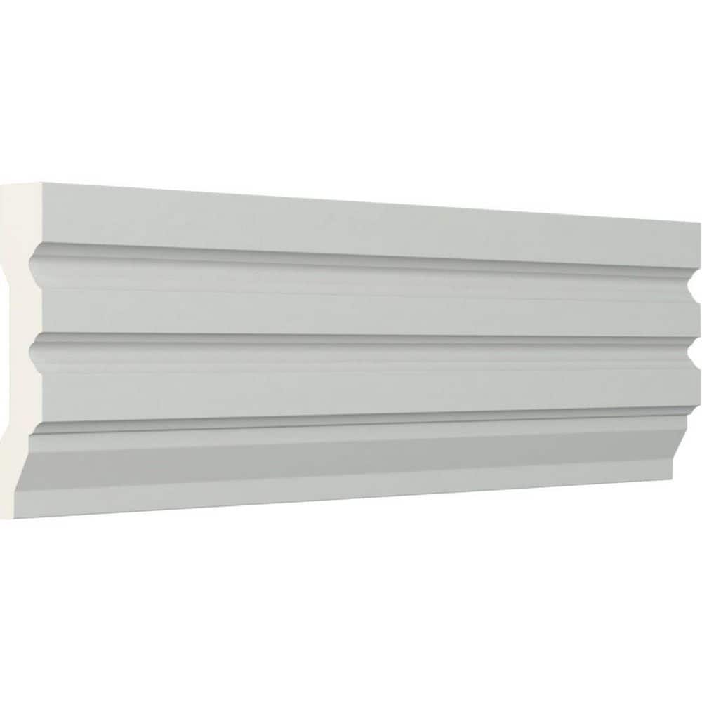 Ekena Millwork 5/8 in. x 3-1/8 in. x 94-1/2 in. Polyurethane Hillsborough Window and Door Casing Moulding (3)