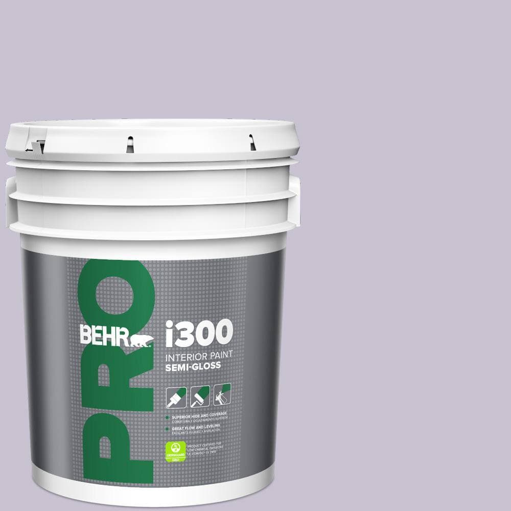 BEHR PRO 5 gal. #ICC-44 Lavender Bouquet Semi-Gloss Interior Paint