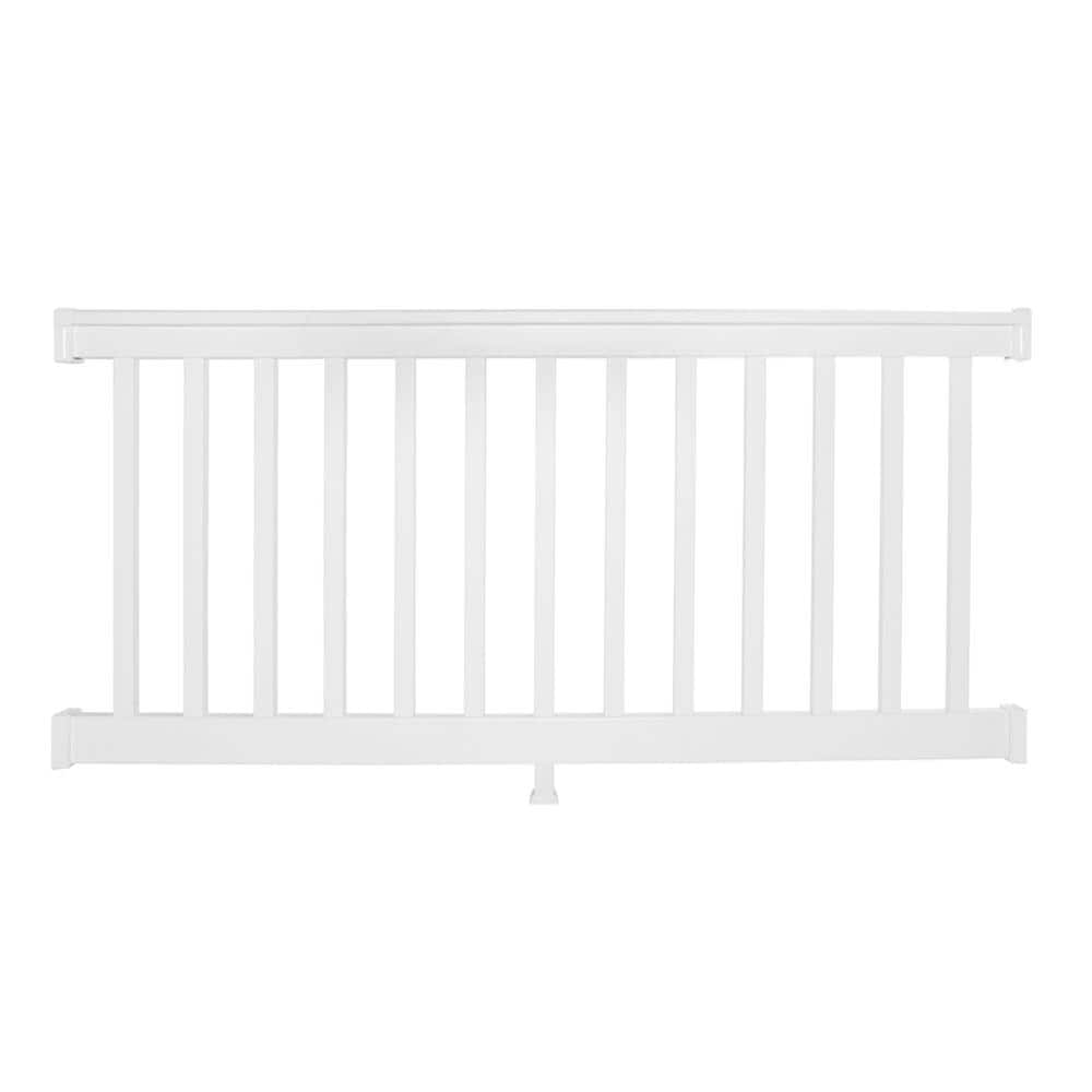 Weatherables Vanderbilt 3 ft. H x 8 ft. W White Vinyl Railing Kit (1)