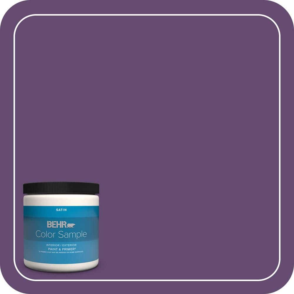 BEHR PREMIUM PLUS #S-G-670 Deep Violet Enamel Interior/Exterior Paint & Primer Color Sample (1)