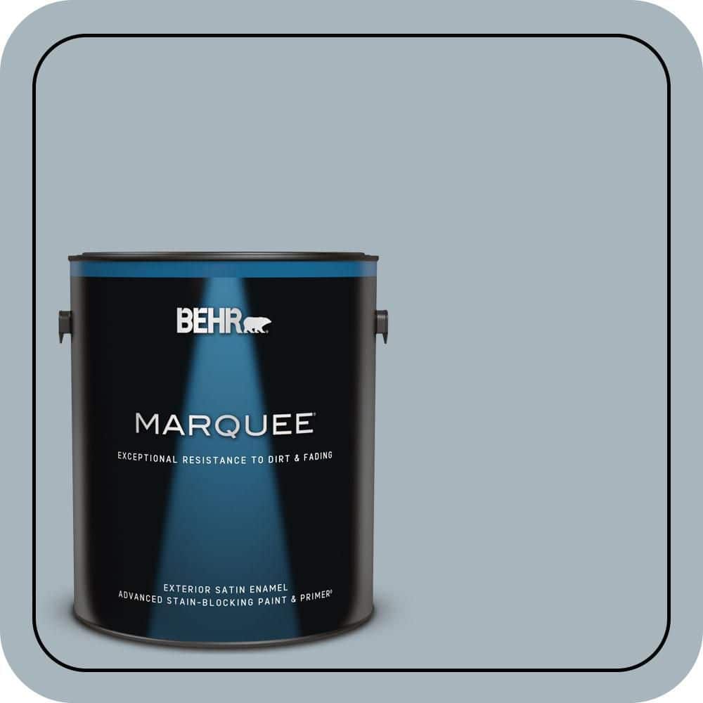 BEHR MARQUEE 1 gal. #MQ5-23 Intercoastal Gray Satin Enamel Exterior Paint & Primer