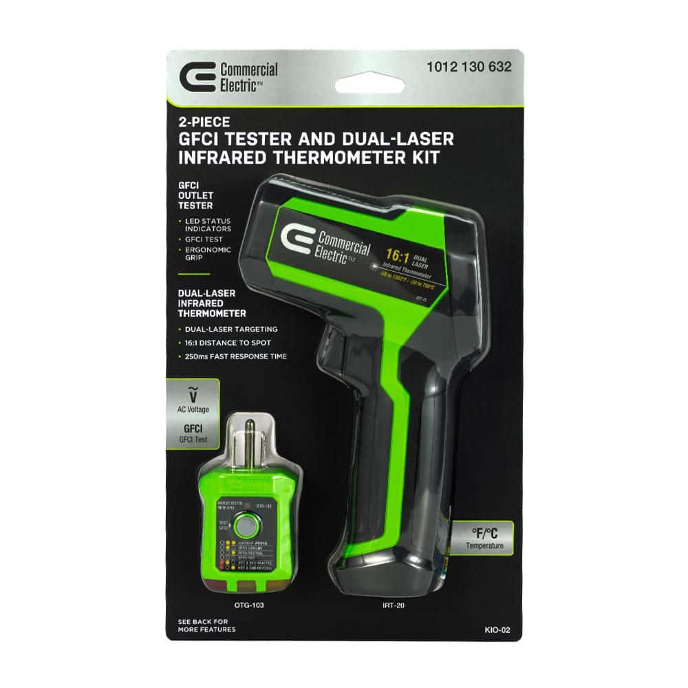 Commercial Electric 16:1 Dual Laser Infrared Thermometer Home Tester Kit Pro (2)