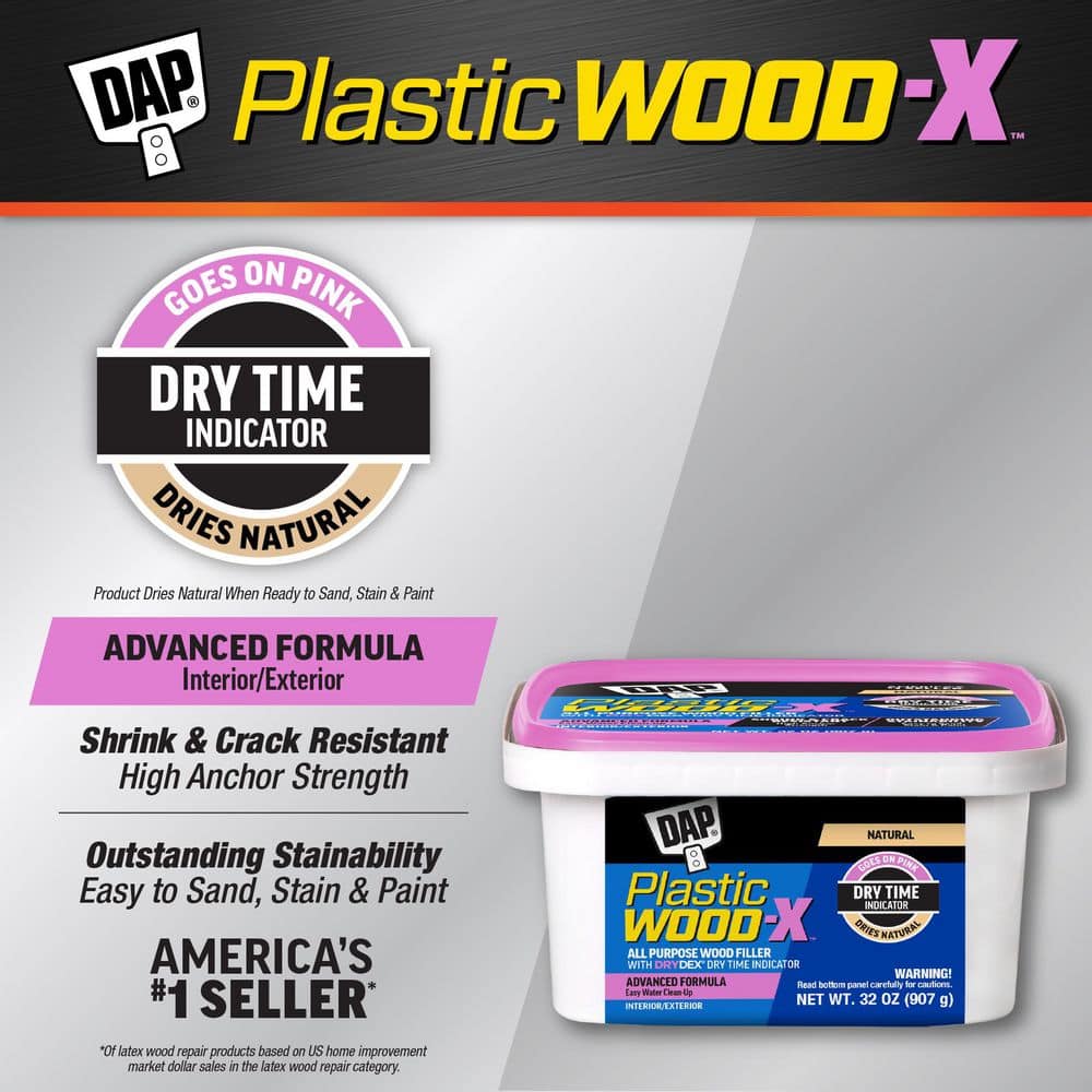 DAP Plastic Wood-X with DryDex 32 oz. All-Purpose Wood Filler (2)