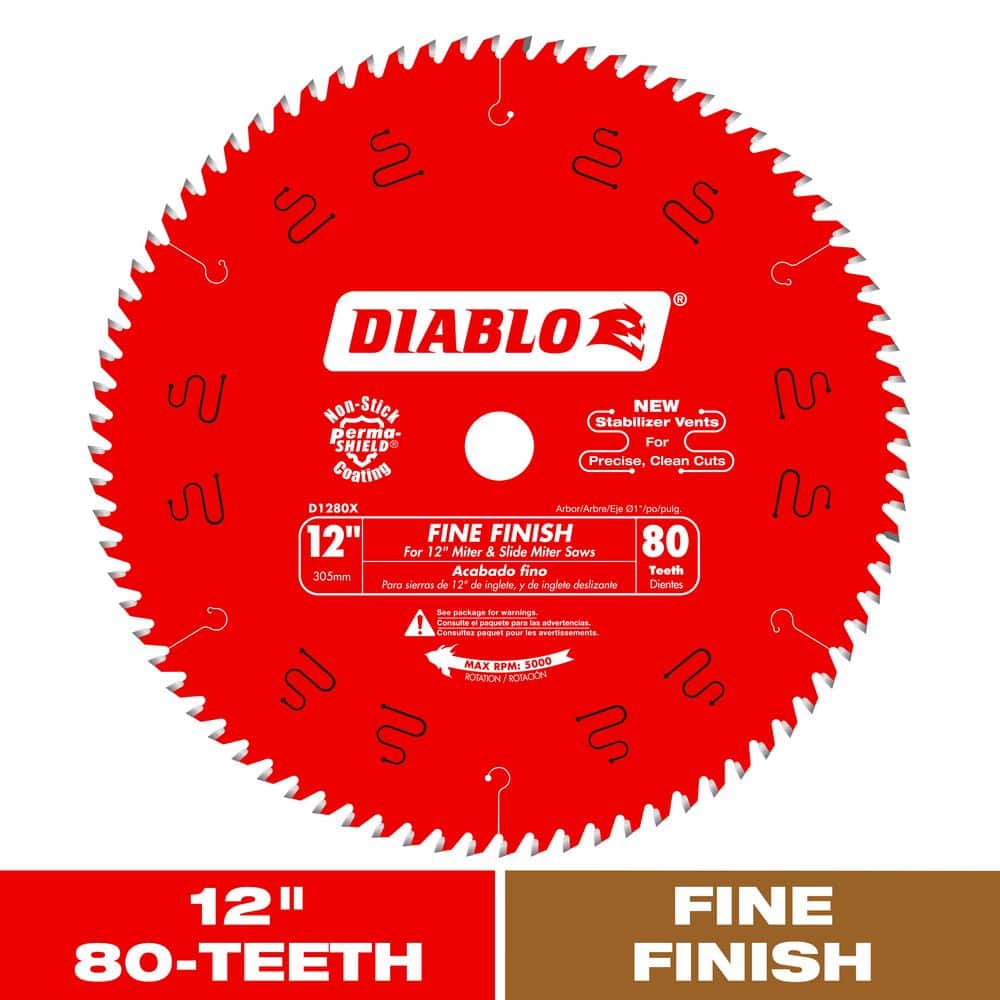 DIABLO 12in. x 80-Tooth Fine Finish Saw Blade for Wood (1)