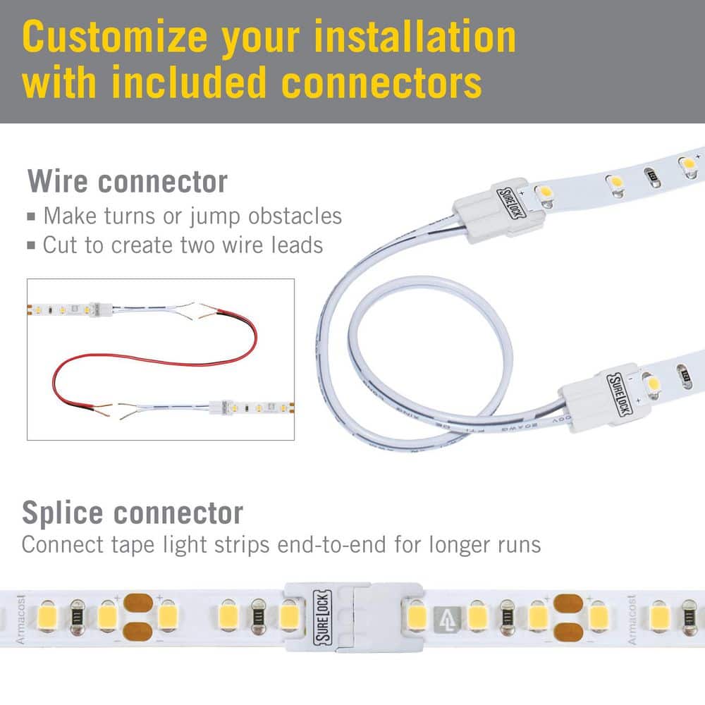 Armacost Lighting RibbonFlex 32.8 ft. (10M) 24-Volt 60 LEDs/M Soft Bright White (3000K) Pro LED Tape Light (4)