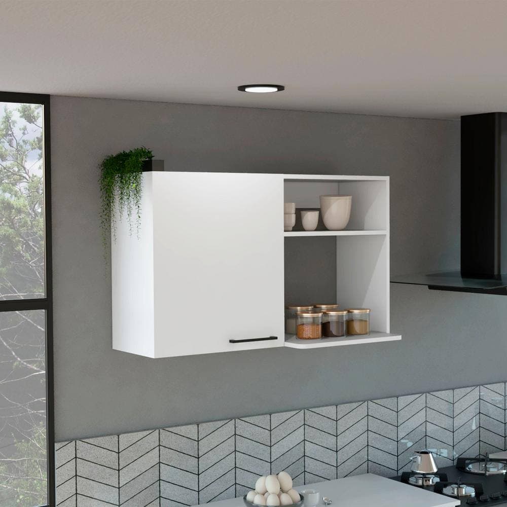 COWLOWN 39.37 in. W x 15.75 in. D x 23.62 in. H Bathroom Storage Wall Cabinet in White, 2-Shelves (2)