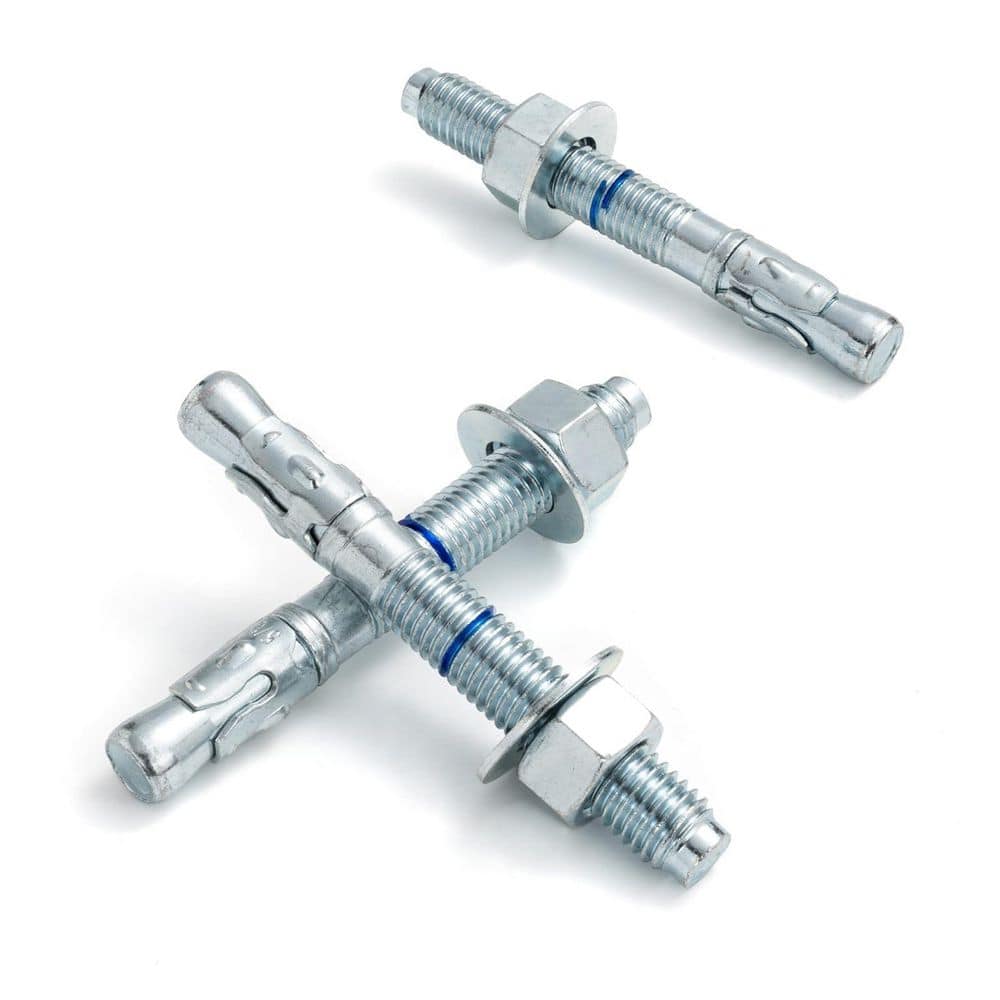 xinyoec 25-Pack 5/8 in. x 5 in. Concrete Anchors, 5/8 in. Wedge Anchors Bolts Zinc Plated (1)